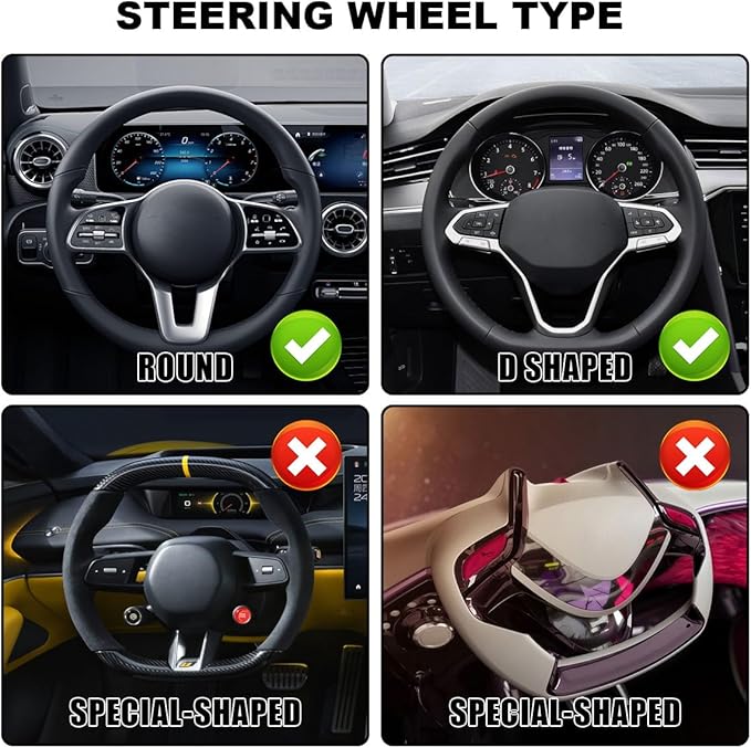 Bling Soft Leather Steering Wheel Cover, 15" Anti-Slip Sparkly Crystal Auto Elastic Steering Wheel Protector for Women Girl, Colorful Diamond Car Interior Accessory for Most Cars (Pink)
