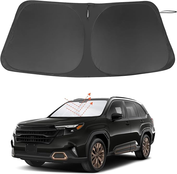 Windshield Sun Shade Custom Fit for 2025 Subaru Forester Accessories Foldable Sunshade Sun Blocker Protect Car from Sun Rays & Heat Damage Keep Car Cooler