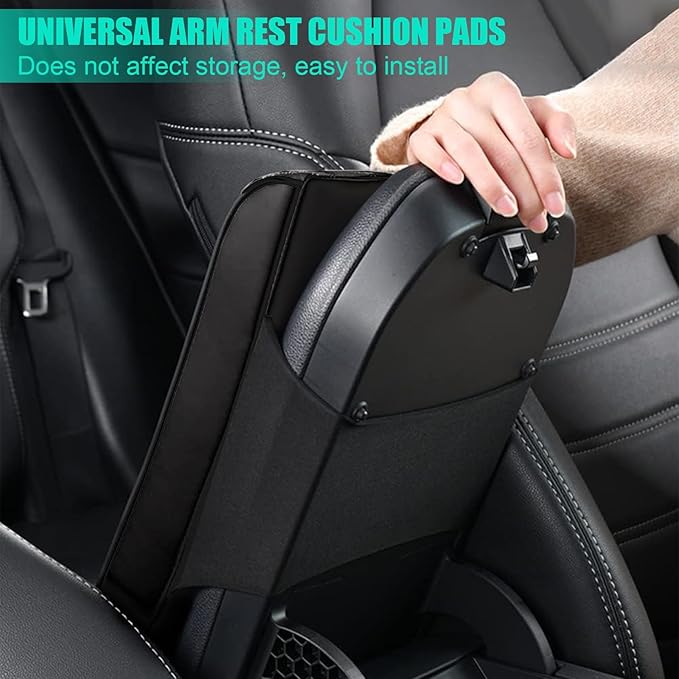 Car Armrest Pad for Mercedes Benz S Class S500 S580 S580e Waterproof Center Console Pad Car Armrest Seat Box Cover Protector Universal Arm Rest Cushion Pads,A