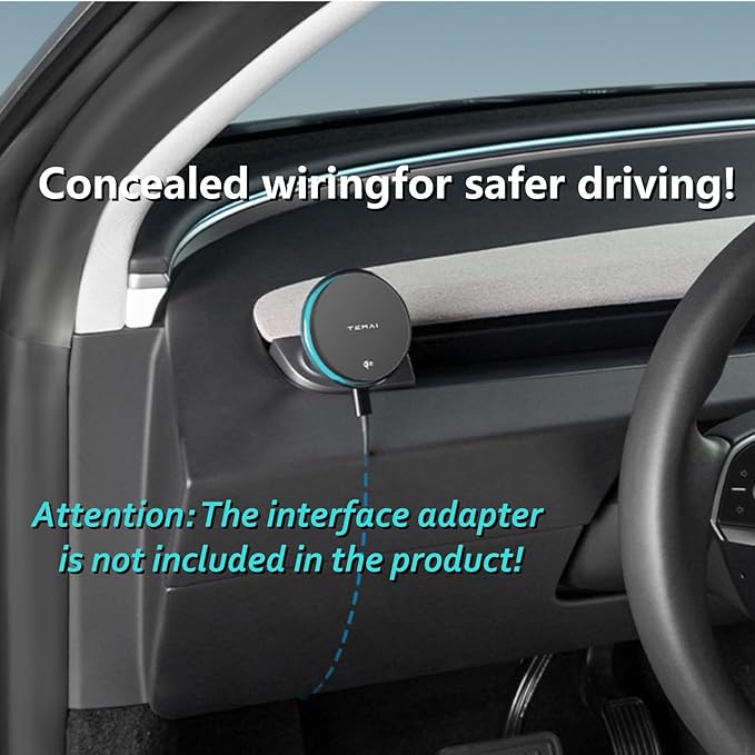 for Tesla Phone Mount Model 3 Highland 2024-2025 & Model Y Juniper 2025, 15W Qi2 Wireless Charger Strong Magnetic Holder, Fixed Driver Left Air Vent for 4-6.9" Smartphones, Anti-Slip