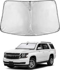 EcoNour Windshield Sun Shade Compatible for Chevrolet Tahoe 2015–2020 | Full-Size SUV Front Window Sunshade | Foldable Sun Visor Protector | Blocks UV Rays & Reduces Interior Heat