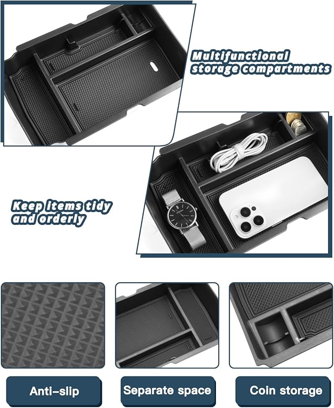 Ruiya 2026 CRV Center Console Organzier for Honda CRV 2026 Accessories ABS Material Armrest Console Glove Tray Compatible with 2026 Honda CRV LX/EX/EX-L/Hybrid(Sport/Sport-L/Sport Touring/TrailSport)