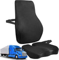 Car Seat Cushion & Back for Most Semi Truck Models, Compatible with Freightliner Volvo Kenworth Peterbilt, Driver Seat Cover for Semi Truck