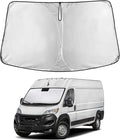 EcoNour Windshield Sun Shade Compatible for Dodge Ram ProMaster 2014–2026 | Van Front Window Sun Visor Protector | Foldable 4-Layer Sunshade | Blocks UV Rays & Keeps Cabin Cooler