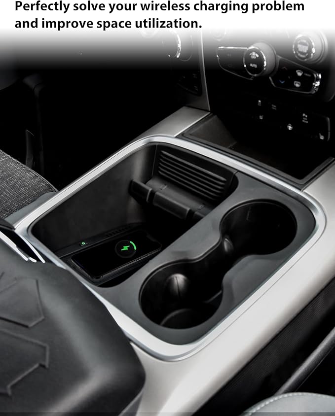 Wireless Charger for Dodge Ram, Center Console Phone Wireless Charging Pad Panel for Dodge Ram 1500 2013-2015 / Ram 2500 2010-2015 / Ram 3500 2011-2015 Accessories