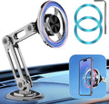 Universal 360° Pro Magnetic Car Phone Holder (2025) – Super Strong Suction & Adjustable Phone Mount for All Mobile Phones, Hands-Free Viewing with Metal Ring, No Signal Interference