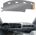KEYOOG Dashboard Cover Dash Mat Fit for 1997-1994 Do-dge Ram 1500 2500 3500 (for Left Hand Drive),Car Dash Board Mat Anti-Glare Carpet,Non-Slip Pad Sunshield Protector (Grey)