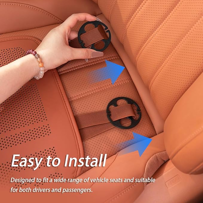 Car Seat Extender Cushion for Honda Pilot 2002-2020 2021 2022 2023 2024 2025 2026, Leather Leg Extender Cushion for Car Seats Office Chairs, Car Seat Extender Pad Leg Support,D Orange