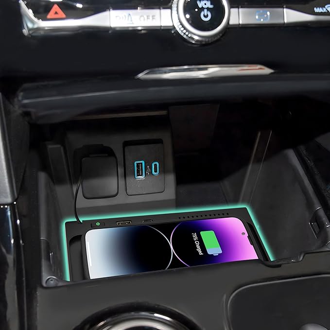 KEWISAUTO Wireless Charger for 2020-2024 Ford Explorer, USB Ports Center Console Charging Panel Fast Phone Charger Pad for Ford Explorer 2020 2021 2022 2023 2024 Accessories