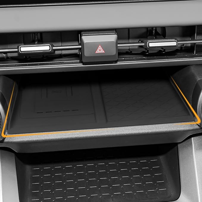 Wireless Charging Anti-Slip Pad Fit for Toyota RAV4 2026 Accessories,XSE GR Sport Hybrid Limited XLE Woodland,Silicone Center Console Tray Liner