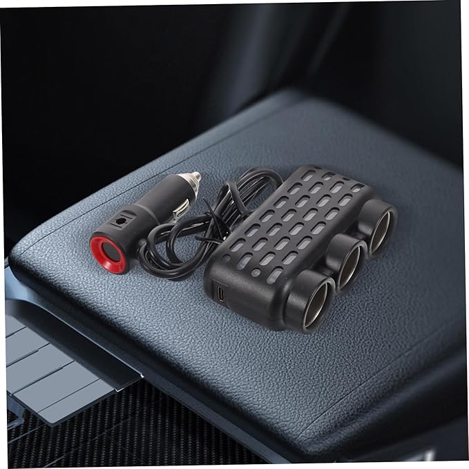 Car Charger Adapter with Multiple USB Ports for Fast Charging Mobile Phones Lighter Outlet Multiport Vehicle Charger Compatible Efficient and Safe Charging