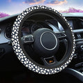 Swono Steering Wheel Covers Cute Ghosts, Halloweeen Funny Dancing Ghosts Non Slip Neoprene Car Wrap Cover Comfort Grip Stretch-On Automotive Steering Wheel Protector 15 Inch