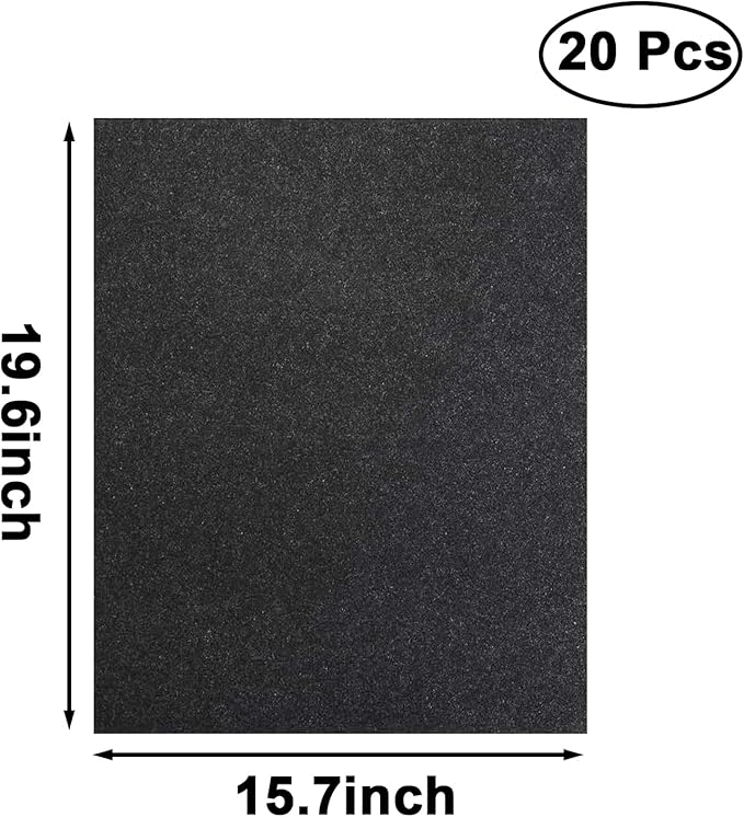 20PCS Black Disposable Car Floor Mats 19.6x15.7 Inch Heavy-Duty Automotive Floor Protectors for Car Wash & Detailing - Non-Slip Vehicle Interior Protector Fits SUV/Truck