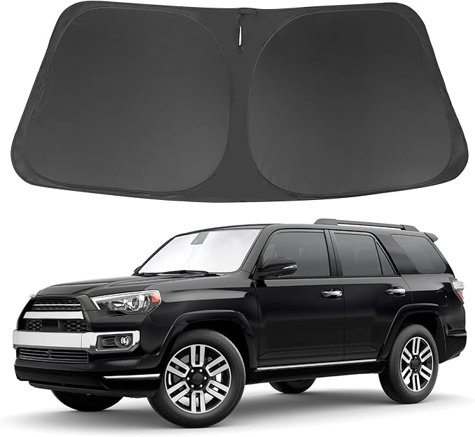 Windshield Sun Shade Fit for Toyota 4Runner 2010-2024 2025 Accessories Foldable Front Window Sunshade Sun Protection Keeps Car Cool