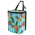 KEIAHUAN Tropical Flower Pineapple Car Trash Can with Lid Car Accessories for Women Men Collapsible Auto Garbage Bag Hanging for Back Seat Multipurpose Trash Bag for Sedans,SUVs & Trucks