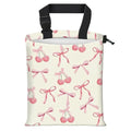 AFYEWKC Car Trash Bag Large Hanging Can for Back of Seat, Cute Waterproof Car Garbage Bag for Vehicle, Travelling, Outdoor Cute Pink Cherry Bow