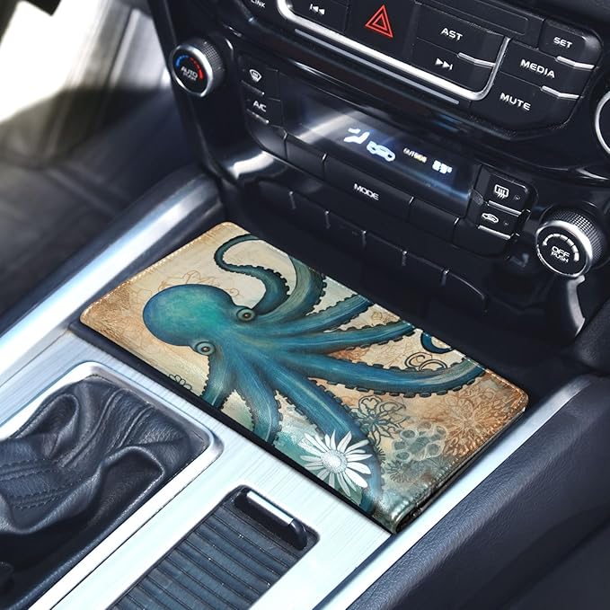 Octopus Vintage Car Registration and Insurance Holder Vehicle Glove Box Organizer Car Accessories Wallet Case for Women Men 202a1784