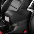 Car Center Console Cover Armrest Pad for Mazda CX 5 2017-2021, Memory Foam Armrests, Made of Leather, Soft and Breathable, with Side Pockets,Black