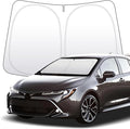 Thickened 2-Layer Front Windshield Sun Shade Compatible for Toyota Corolla E210 2019-present, Foldable Custom Fit Sunshade Blocks 99% Heat, Keeps Car Interior Cool (for Corolla E210 2019-present)