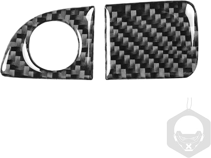 NVCNX Real Premium Carbon Fiber for Chrysler 300 Accessories 2015-2023 2016 2017 2018 2019 2020 2021 2022 S/C/Limited/Touring Dash Passenger Side Storage Box Handle Cover Interior Trim Sticker 2PCs