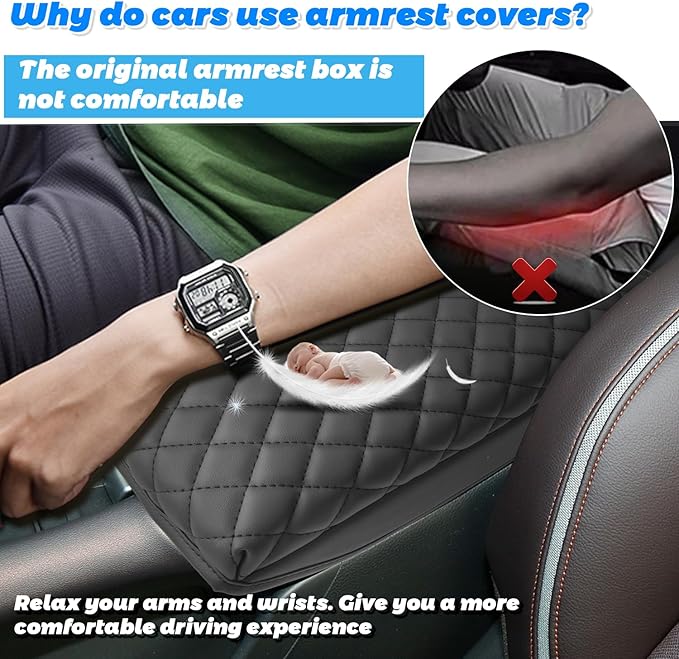 SHAOHAO Center Console Cover for 2023 2024 2025 Honda HR-V Accessories Armrest Cover 2023 2024 2025 HR-V (LX, EX-L, Sport) Car Console Arm Rest Soft Pad Lid Protection 2024 2025 HRV Scratch Ressitant