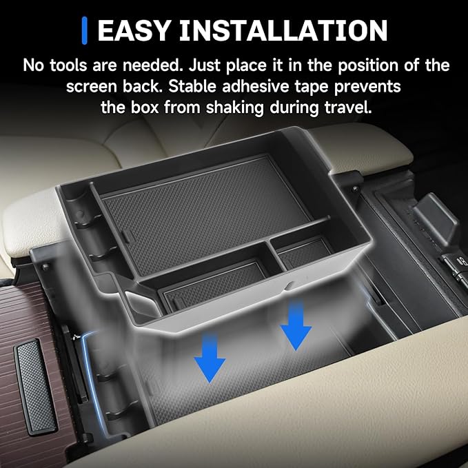 SXCY for 2025 2026 Toyota Sienna Center Console Organizer [Not for Console w/Cool Box] for 2021-2026 Toyota Sienna Accessories 2021-2026 Sienna Armrest Console Organizer 2024-2026 Sienna Console Tray