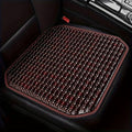 Breathable Wooden Bead Car Seat Cushion - Lumbar Support & Cooling Pad, Redwood/Yellow Pear Colors