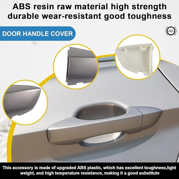 Goholy Car Exterior Door Handle Cap Compatible with VW Jetta 7 A7 mk7 2019 2020 2021 2022 2023 17A837879 17A837880 Door Handle Cover Accessories Lock Cap Black Without Electroplating