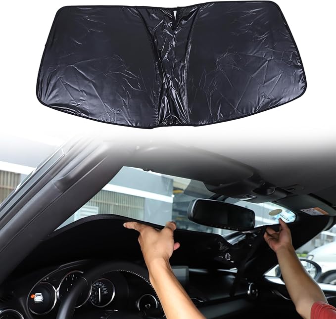 1 Pieces Car Sun Shade for Windshield,Sun Visor Front Windshield Sunshade,Foldable Windshield Cover Fits 2016 2017 and up, Compatible with Mazda MX5 (B)
