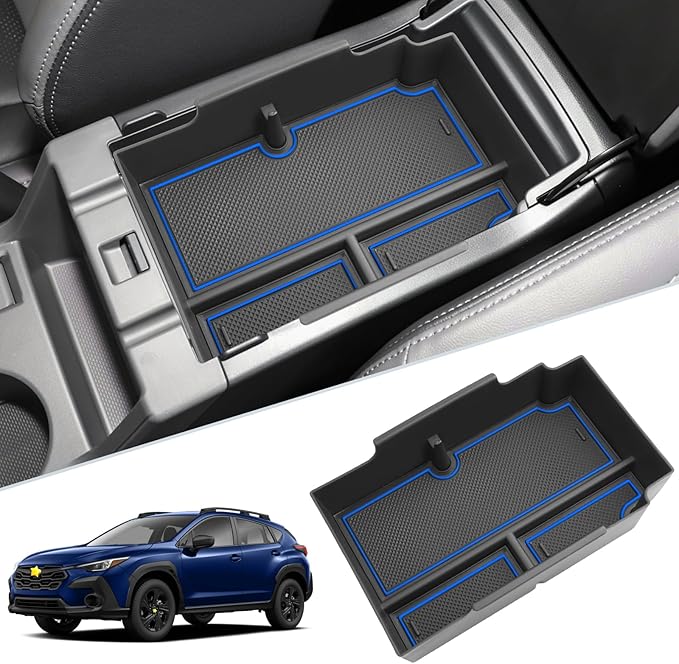 SKTU for 2024 2025 2026 Subaru Crosstrek/Impreza Center Console Organizer 2024-2026 Crosstrek Console Tray 2024 2025 2026 Impreza Accessories Tray 2024 2025 2026 Crosstrek Accessories (Blue)