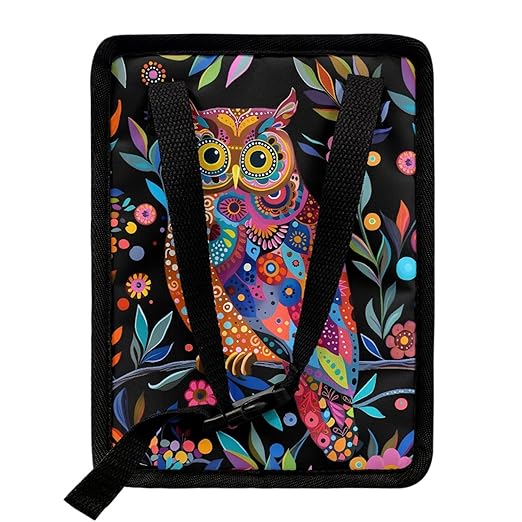 Unique Car Accessories Bohemian Style Owl Garbage Bin,Zippered Hanging Design