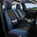 Coverado Seat Covers, Car Seat Covers Front Seats, Leather Seat Covers for Cars, Car Seat Protector Waterproof, Black Car Seat Cushion, Front Carseat Cover Universal Fit for Most Cars Blue