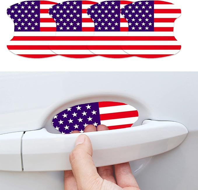 HAOBO 4PCS Car Door Handle Cup Scratch Protectors, Car Door Handle Protector, Anti-Scratch Vehicle Door Cup Protector, Car Exterior Accessories Car Door Handle Protective Film Universal for Most Cars