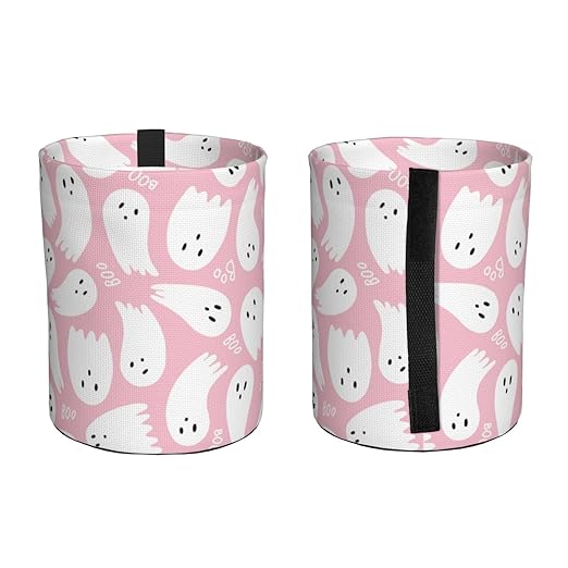 YANGDADA Pink Cute Ghost Car Trash Can Small Portable Car Garbage Bag for Back Front Seat RV's Camping Accessories