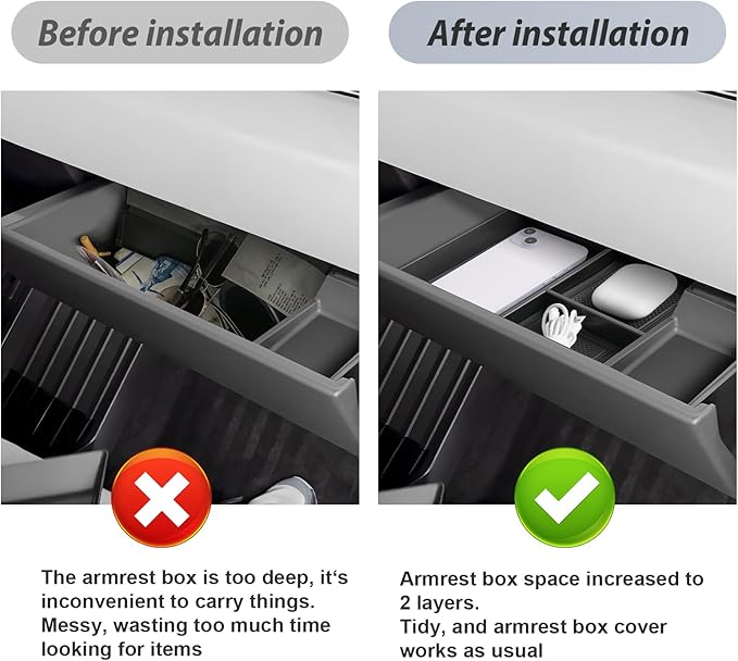 SKTU for 2024 2025 2026 Tesla Cybertruck Center Console Organizer 2024 2025 2026 Cybertruck Co-pilot Gloves Storage Box Cybertruck Accessories 2024 2025 2026 Cybertruck Passenger Side Glove Box