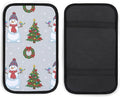 Universal Car Handrail Box Cushion Christmas Snowman, Auto Center Console Armrest Cover Pad for Comfort, Fit for Most Vehicle SUV Truck