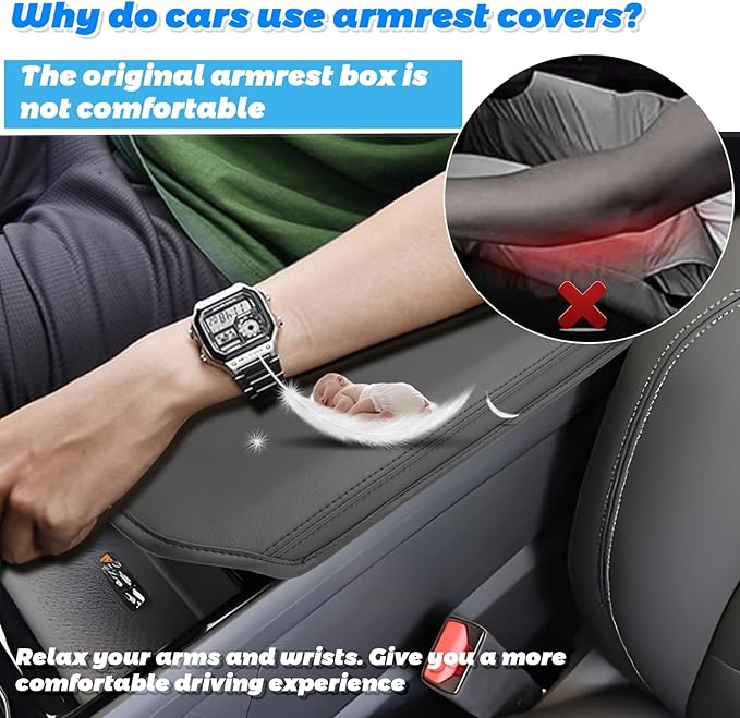 SHAOHAO Center Console Cover for 2024 2025 Chevy Blazer EV Accessories Armrest Cover 2024 2025 Blazer EV (LT, RS, SS) Car Console Arm Rest Soft Pad Protection Blazer EV Console Pad Scratch Ressitant