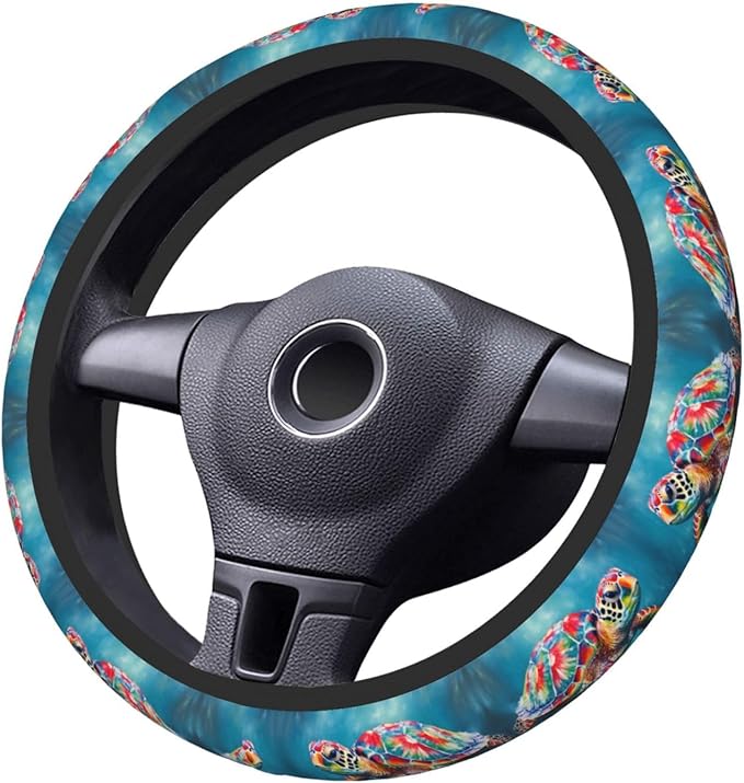 Tortoise Sea Turtle Universal Fit Steering Wheel Cover for Car, Truck, and SUV, Durable Steering Wheel Protection