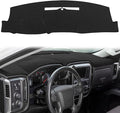Dash Cover Custom Fit for 2014-2018 Chevy Chevrolet Silverado/GMC Sierra 1500,2015-2019 Chevy Silverado/GMC Sierra 2500HD 3500HD,Dashboard Pad Carpet no Forward Collision Alert (14-18,Black) Y32