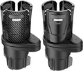 Soputry Car Cup Holder, Multifunctional, 360 Swivel Adjustable, Large, Carbon Black+Matte Black