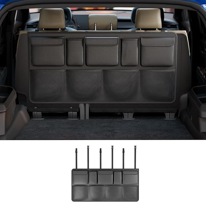 Car Trunk Organizer Compatible with 2010-2025 2026 Toyota 4Runner 5 Seats Trunk Storage Bag with 9 Pockets Large Capacity Backseat Hanging Storage (41"*20") for 4 Runner 5-Seater Accessories