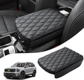 Autorder Center Console Cover for 2020-2024 2025 2026 Kia Telluride Accessories Armrest Cushion Cover Nappa Leather Middle Console Covers Telluride Console Cushion Pad Anti-Scratch