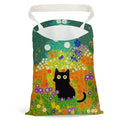 Pykfrhh Black Cat Car Trash Bag, Car Trash Bag Hanging, Waterproof Cars Back Seat Hanging Organizer and Storage Trash Bags for Vehicle Travelling Camping Aesthetic Monet Decor