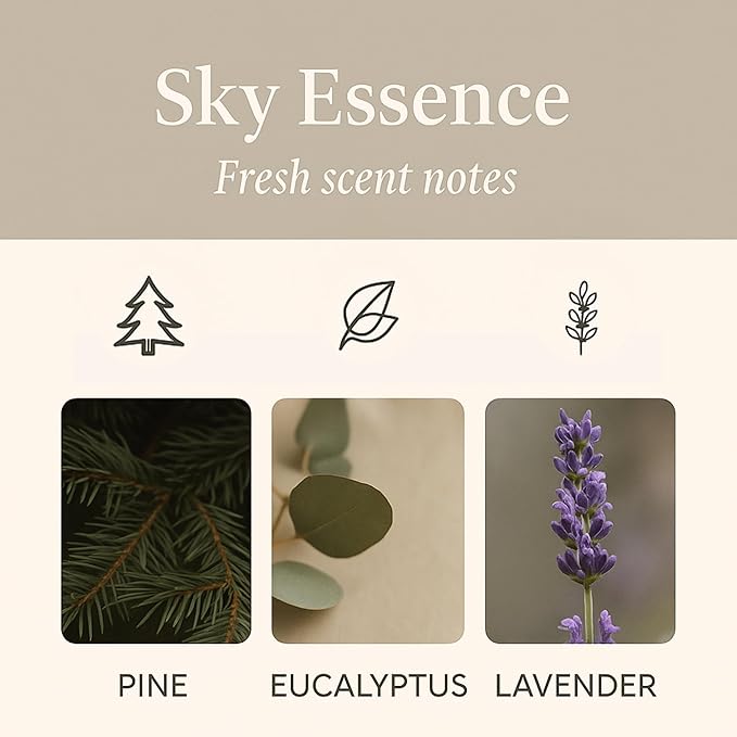 Aeris Car Fragrance Starter Kit - Includes Clip + Refillable Scent Stone (Sky Essence (Starter Kit))