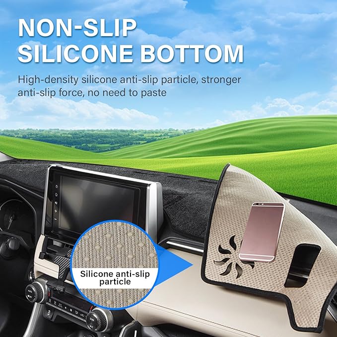 Dash Cover for Toyota Corolla Cross Accessories 2022-2025 2026 Dashboard Cover Mat Sunshade No Glare UV Rays Protector Nonslip Interior Pad （Black Trim）