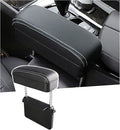 SKTU Auto Car Armrest Extender Support Elbow & Forearm Arm Wrist Rest Support Adjustable Height Comfort Pad Universal Fit for Most Car Models Center Console (White with Organizer)
