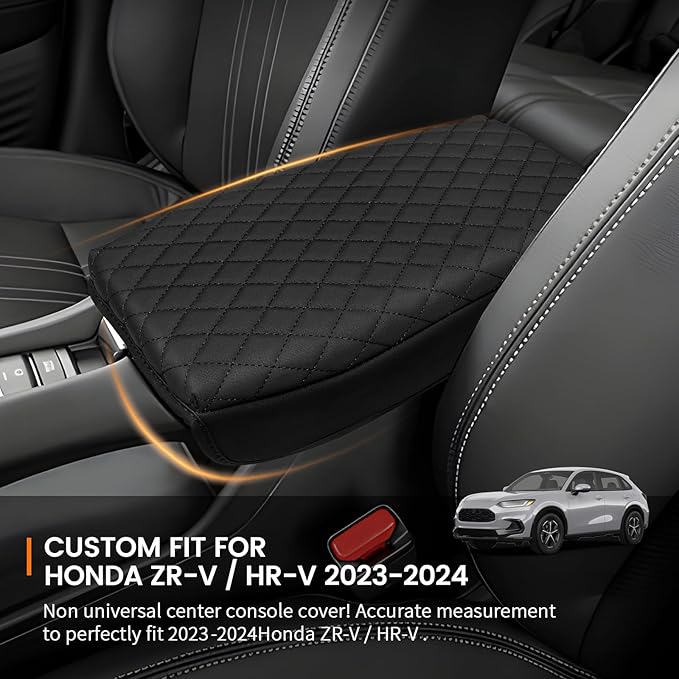 Custom Fit for Center Console Cover Honda HR-V 2023 2024 2025 2026 Armrest Cover Center Console Pad Interior Accessories Car Armrest Seat Box Cover Protector