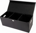 Venotxvi Trunk Organizer for Car With Lid,Foldable Trunk Organizer for SUVs & Sedans,Multi-Functional Leather Storage Box- Black - Large