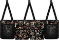 Mushroom Print Car Trunk Organizer, Backseat Hanging Large Storage with Adjustable Straps & 4 Pockets, Waterproof Foldable Cargo Bag, Car Interior Accessories