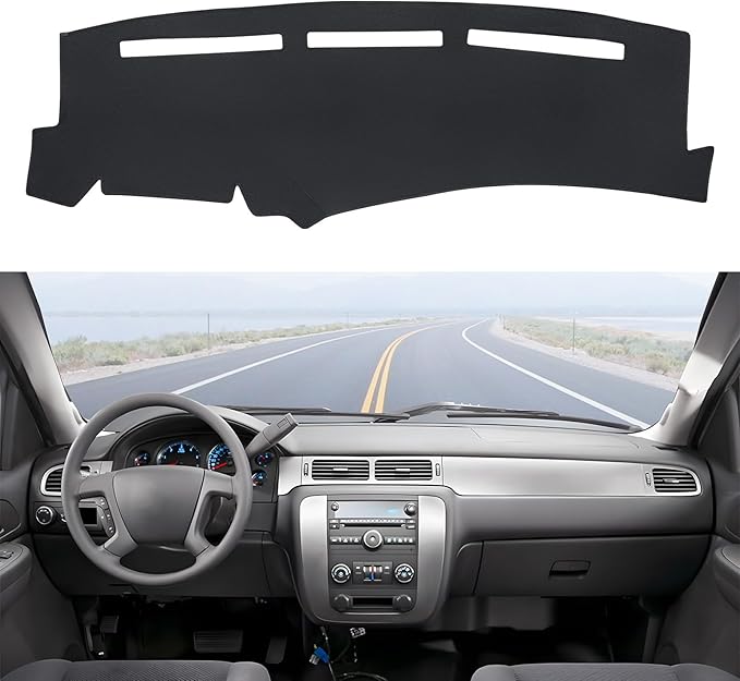 Dash Cover Honeycomb Dashboard Cover Mat Compatible with 1999-2006 Chevy Silverado GMC Sierra 1500/2500/3500 2001-2006 Tahoe Avalanche Suburban Yukon